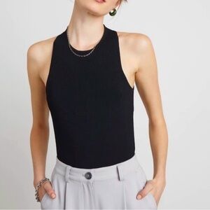 Who What Wear Black Sleeveless Bodysuit